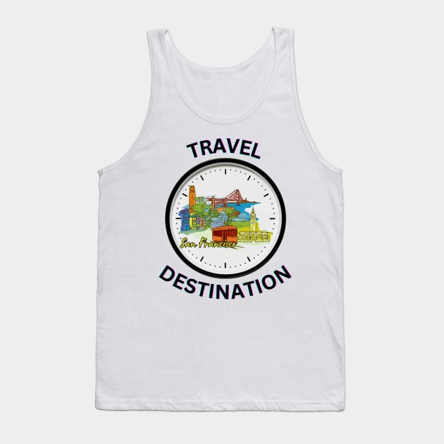 Travel to San Francisco Tank Top by Voxen X